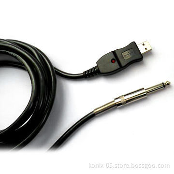 USB 2.0 Guitar Link Cable with USB Port